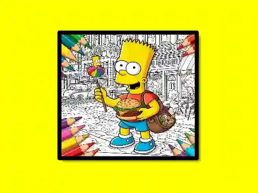 Spel Back To School Simpsons Coloring Book online