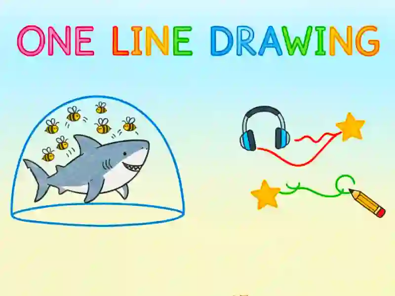 Spel One Line Drawing online