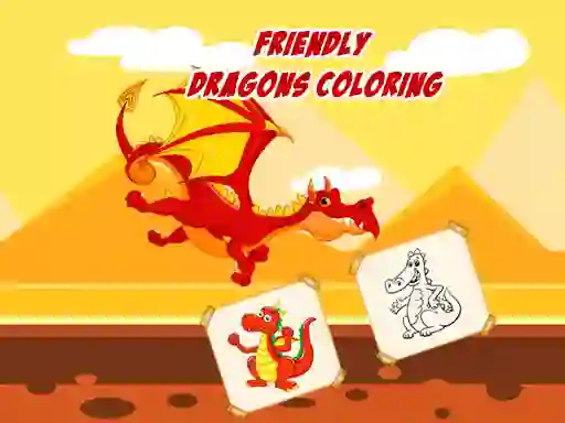Spel Friendly Dragons Coloring online