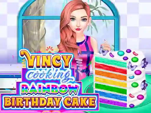 Spel Vincy Cooking Rainbow Birthday Cake online