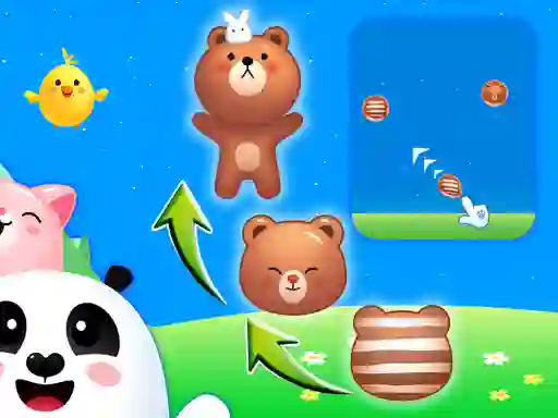 Spel Animal Merge: Bubble Shooter online