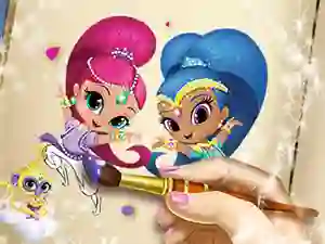 Spel Shimmer And Shine Coloring Book online