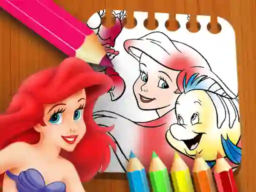 Spel The Little Mermaid Coloring Book online