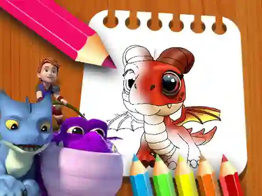 Spel Dragon Rescue Riders Coloring Book online
