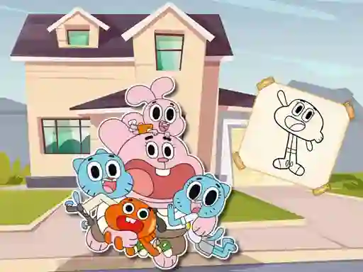 Spel World Of Gumball Coloring Game online