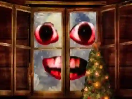 Spel New Year: Santa Claus outside the window online