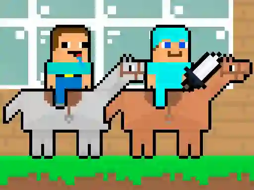 Spel Noob vs Pro HorseCraft online
