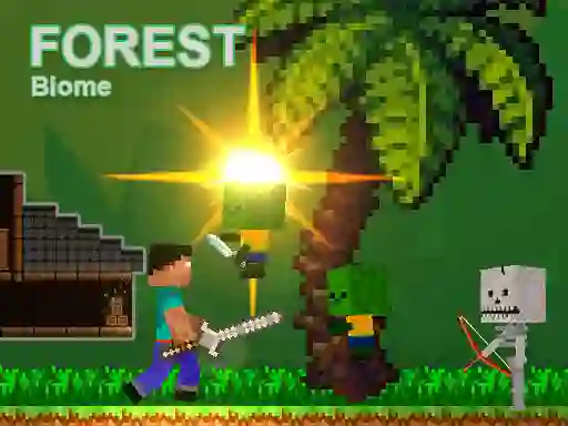 Spel Noob vs Zombies - Forest biome online