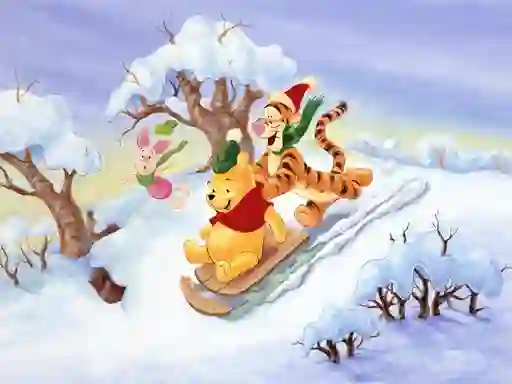Spel Winnie the Pooh Christmas Jigsaw Puzzle 2 online