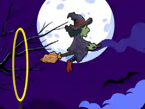 Spel Flying witch halloween online