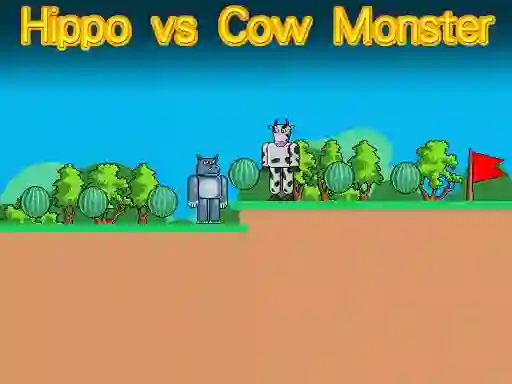 Spel Hippo vs Cow Monster online