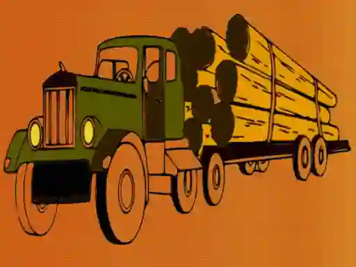 Spel Logging Trucks Coloring online