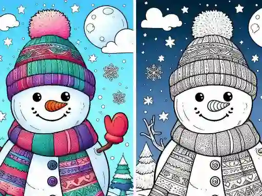 Spel Coloring book Winter online