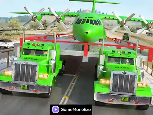 Spel Us army car transport truck online