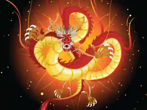 Spel Chinese Dragons Coloring online