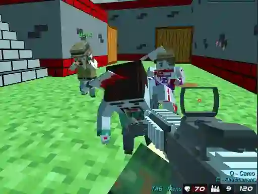 Spel Shooting Zombie Blocky Gun Warfare online