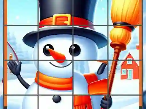 Spel Happy Snowman Puzzle online