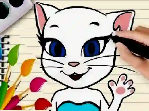 Spel Talking Angela Coloring Book online