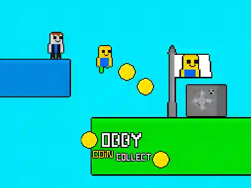 Spel Obby vs Bacon Rainbow Parkour online