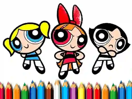 Spel PowerPuff Girls Coloring Book online