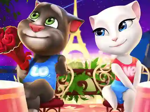 Spel Talking Tom and Angela Coloring online