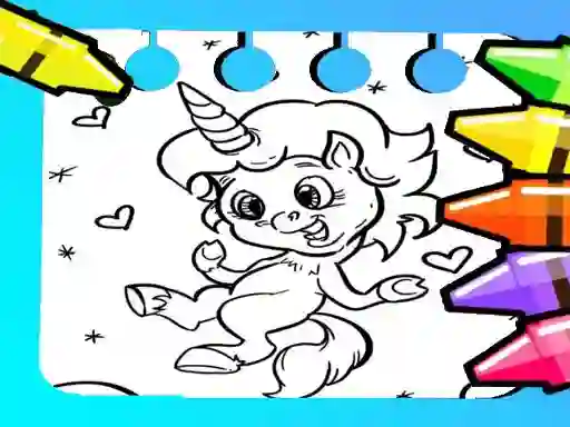 Spel Magical Unicorn Coloring Pages online