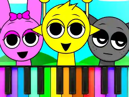 Spel Sprunki Piano Explorer online