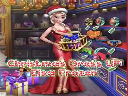Spel Elsa Frozen Christmas Dress up online