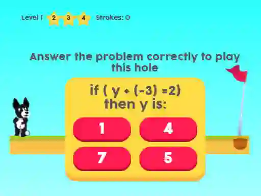 Spel MathPup Golf 4 Algebra online