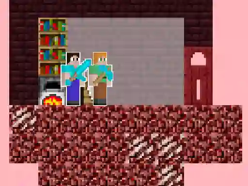 Spel Alex and Steve Nether online