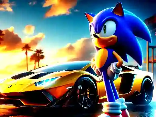 Spel Sonic Run for Lamborghini online
