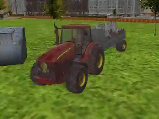 Spel 3D city tractor garbage sim online