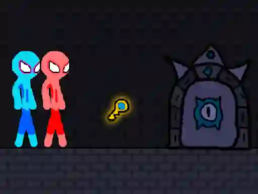 Spel Red and Blue Stickman Rope online
