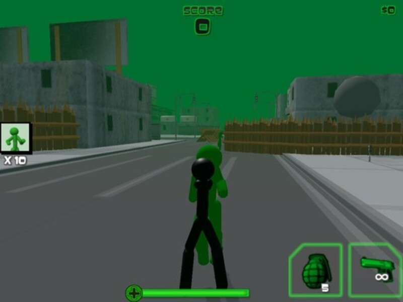 Spel Stickman zombie schieten 3D online