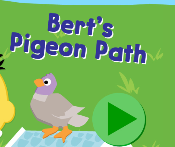 Spel 123 Sesamstraat: Bert's Pigeon Path  online
