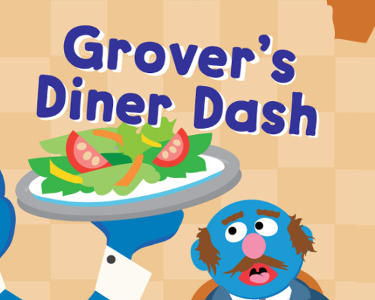 Spel 123 Sesamstraat: Diner Dash van Grover  online