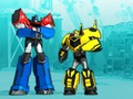 Spel Transformatoren. Vermomde robots: Super Mini Striker  online