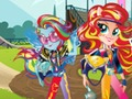 Spel Meisjes van Equestria. Vriendschapsspellen: motorcross  online