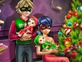 Spel Gestippelde meisje familie Kerstmis  online