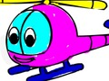 Spel Terug naar school helikopter kleuren  online