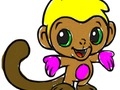 Spel Terug naar school: Monkey Coloring  online