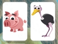 Spel Geheugen voor dierenkaarten  online