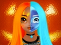 Spel Tutorial voor prinses Halloween-make-uphalffaces  online