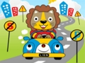 Spel Dieren rijden jigsaw online
