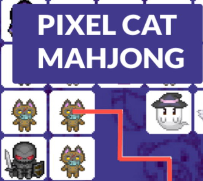 Spel Pixel kat mahjong  online