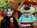 Spel Talking Tom en Angela Halloween-feestje  online