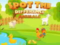 Spel Zoek de verschillen Dieren  online