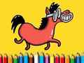 Spel Terug naar school: Pony kleurboek  online