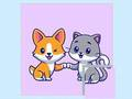 Spel Katten en honden puzzel  online