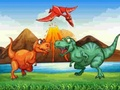 Spel Kleurrijke dinosaurussen Match 3  online